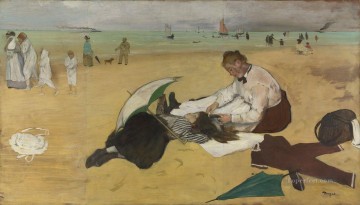  Degas Lienzo - En la playa Edgar Degas